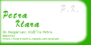 petra klara business card